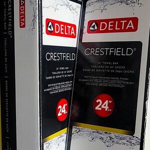 Delta Crestfield 24"Brushed Nickel Towel Bar 2Pk
